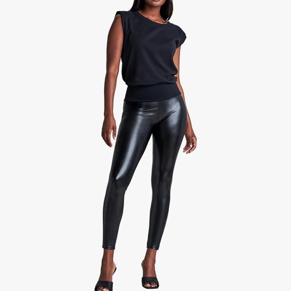 SPANX Assets Red Hot Legging - Women’s Leather Look Shaping Leggings L